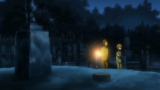 Yuki Nagato on the Cemetery Steps